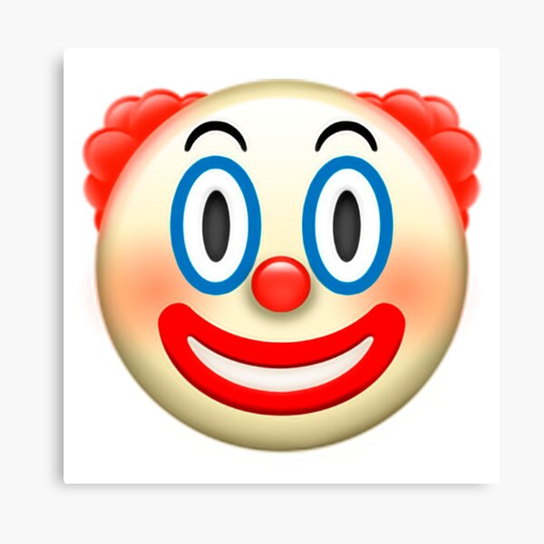Clown Emoji Canvas Print By Amemestore Redbubble - clown head roblox