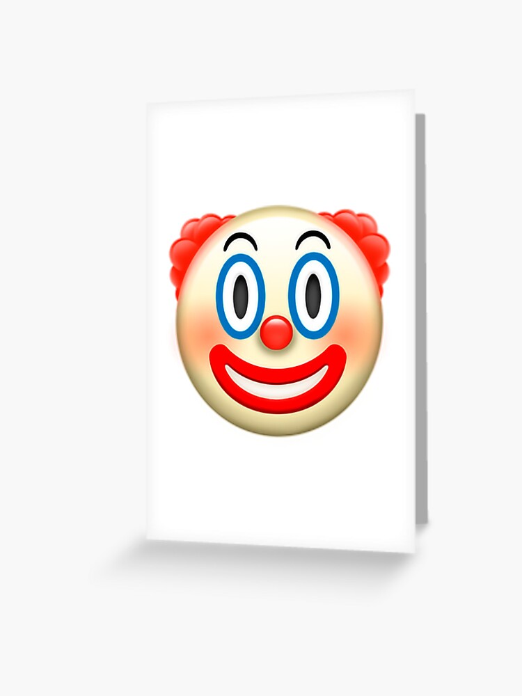 Clown Emoji Greeting Card By Amemestore Redbubble - emoji clown 3 roblox