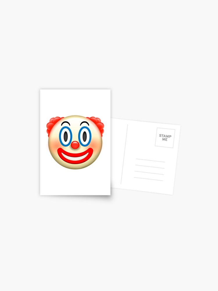 Clown Emoji Postcard By Amemestore Redbubble - emoji clown 3 roblox