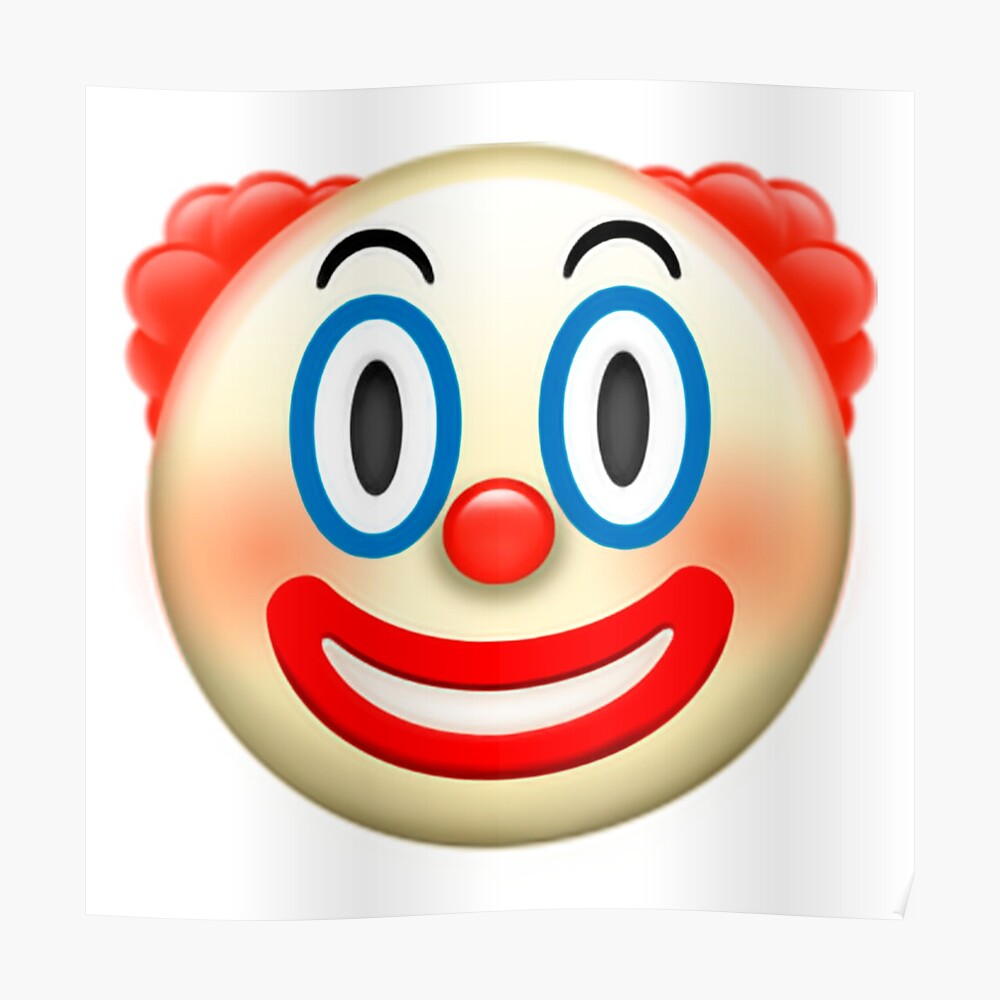 Clown Emoji Sticker By Amemestore Redbubble - clown face sad roblox