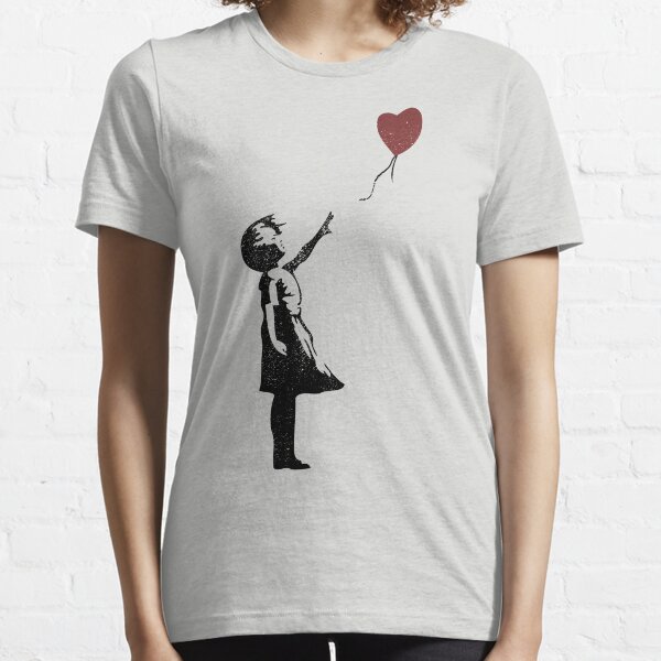 Girl with Balloon (distressed design) Essential T-Shirt