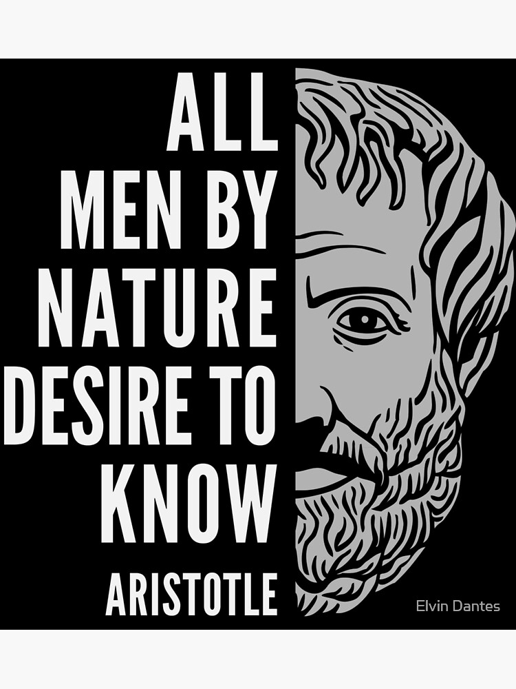 Aristotle Popular Inspirational Quote: All Men By Nature Desire to Know" Greeting Card by elvindantes |