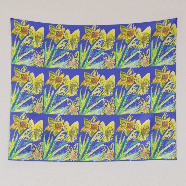 Item preview, Crazy Abstract Daffodil - flower floral modern design designed and sold by Sarah  Rajkotwala.