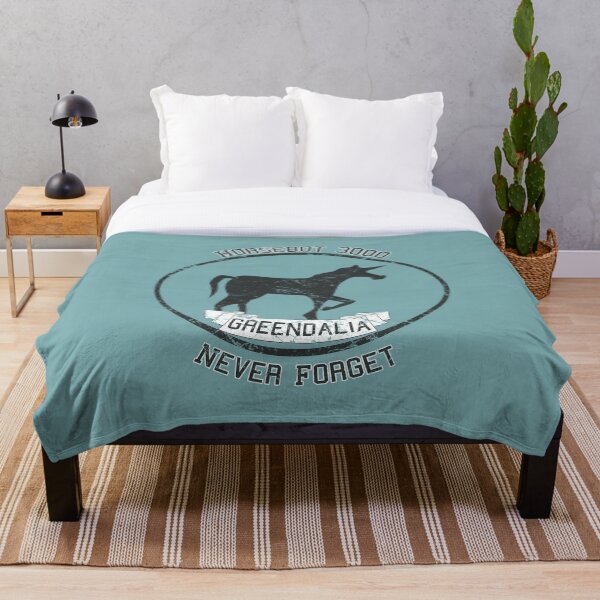 Horsebot 3000 Never Forget - Worn Throw Blanket