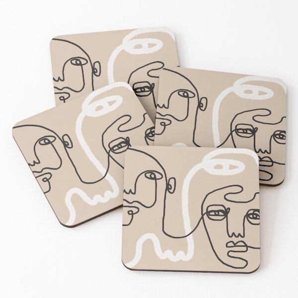 Item preview, Faces one line art designed and sold by trajeado14.