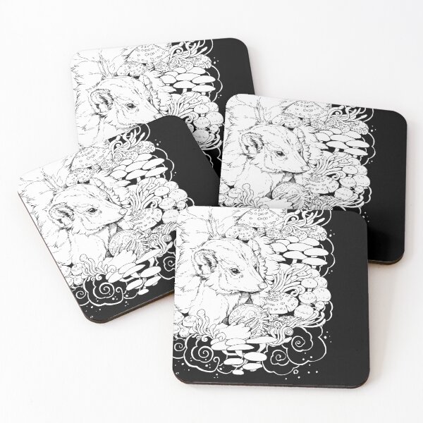 Item preview, Mushroom Witch - Black and White designed and sold by Kellie Lamphere.