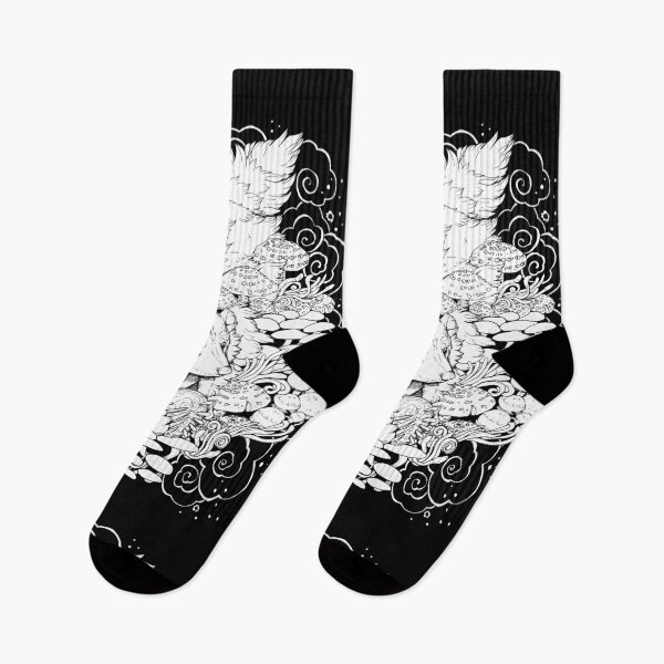 Item preview, Mushroom Witch - Black and White designed and sold by Kellie Lamphere.