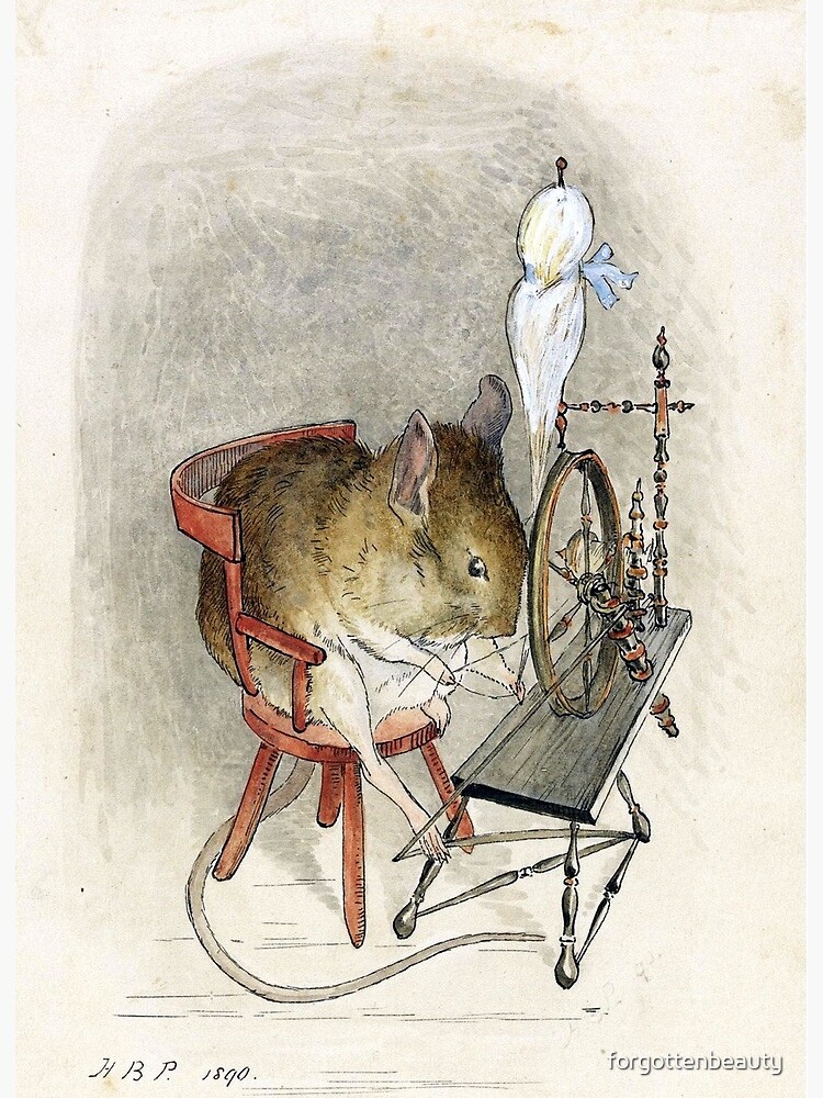 Mouse Asleep in Rocking Chair - Beatrix Potter | Art Board Print