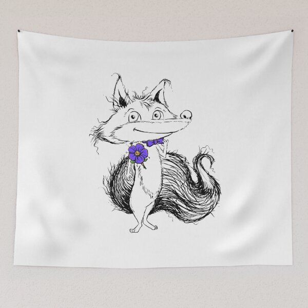 Item preview, Dapper Little Fox with a Fancy Bow Tie and Boutonniere designed and sold by Billi French Illustrations.