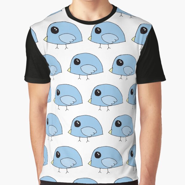 Item preview, Cute Blue Bird Pattern on White Background designed and sold by pelagio.