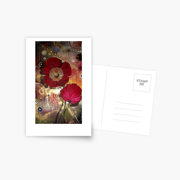 Red Poppies - Finding Beauty in Chaos Series Postcard