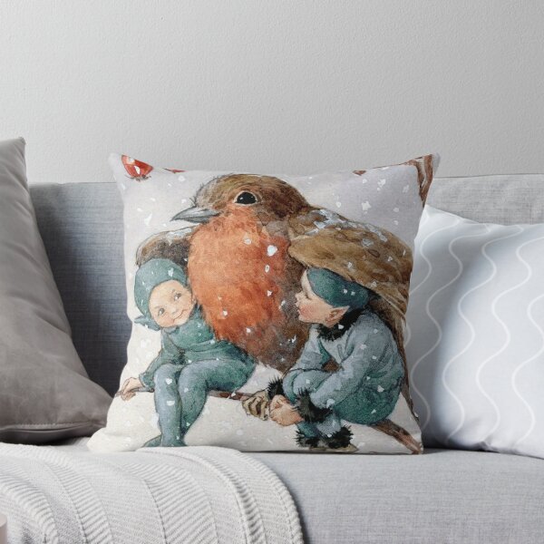 Item preview, Christmas Elves Sheltering with a Robin - Margaret Tarrant designed and sold by forgottenbeauty.