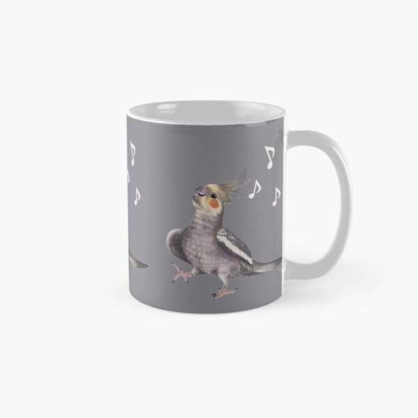Item preview, Singing Cockatiel - happy bird with music notes designed and sold by Mehu.