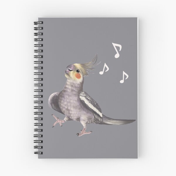 Item preview, Singing Cockatiel - happy bird with music notes designed and sold by Mehu.