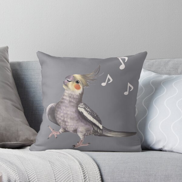 Item preview, Singing Cockatiel - happy bird with music notes designed and sold by Mehu.
