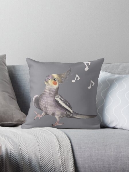 Artikel-Vorschau von Singender Nymphensittich - glücklicher Vogel mit Musiknoten, designt und verkauft von Mehu.