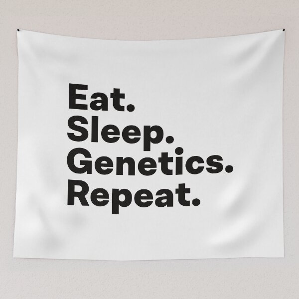 Item preview, Eat Sleep Genetics Repeat designed and sold by teesaurus.