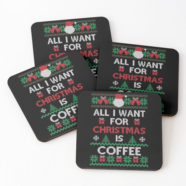 Item preview, All I want for Christmas is Coffee Ugly Sweater Funny Family Novelty Xmas Gift for Coffee Lovers designed and sold by zenpatterns.