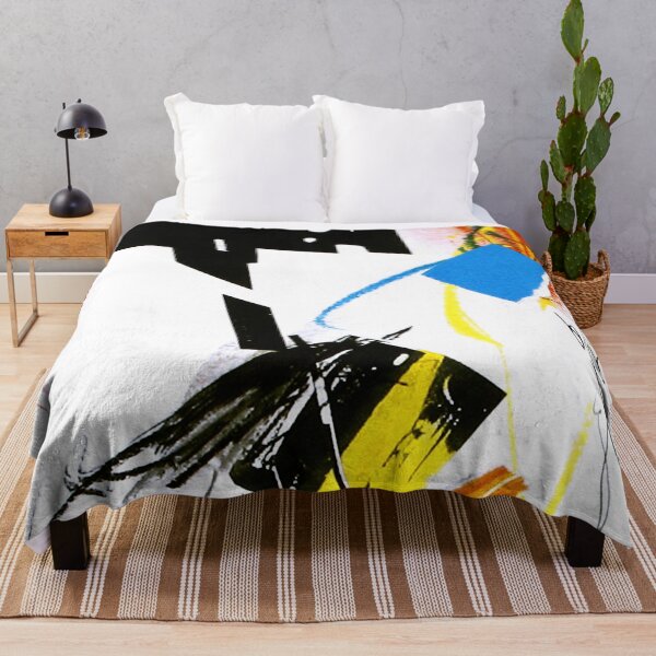 Item preview, Black, blue and yellow abstract cityscape collage designed and sold by ZebEddy.