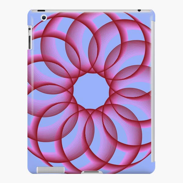 Spirograph with Red Pink Blue iPad Snap Case