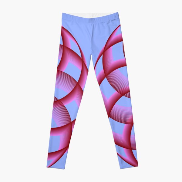 Spirograph with Red Pink Blue Leggings
