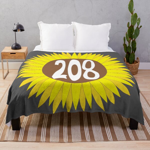 Item preview, Hand Drawn Idaho Sunflower 208 Area Code designed and sold by itsrturn.