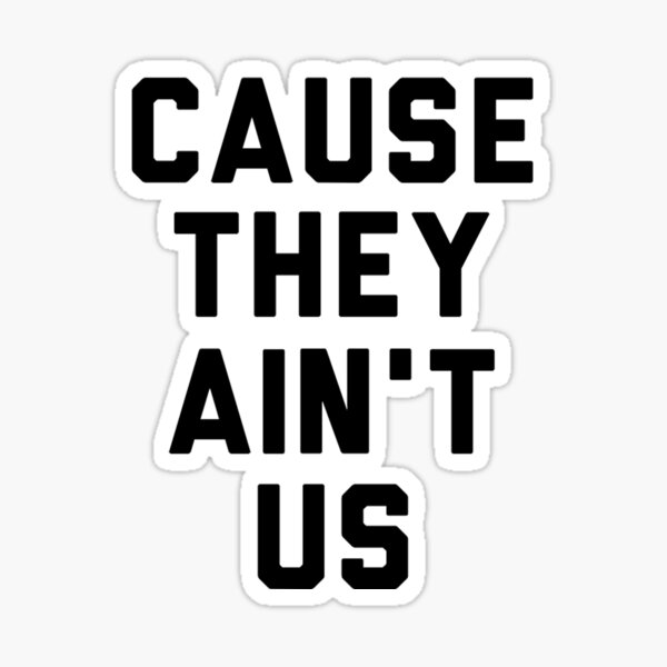  They Hate Us Cause They Ain't Us - 5.0x4.2 - vinyl decal  sticker : Automotive