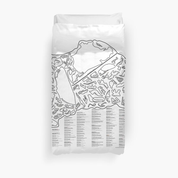 Race Tracks to Scale - Listed and Labelled Duvet Cover