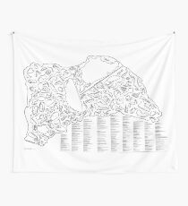 Race Tracks to Scale - Listed and Labelled Tapestry