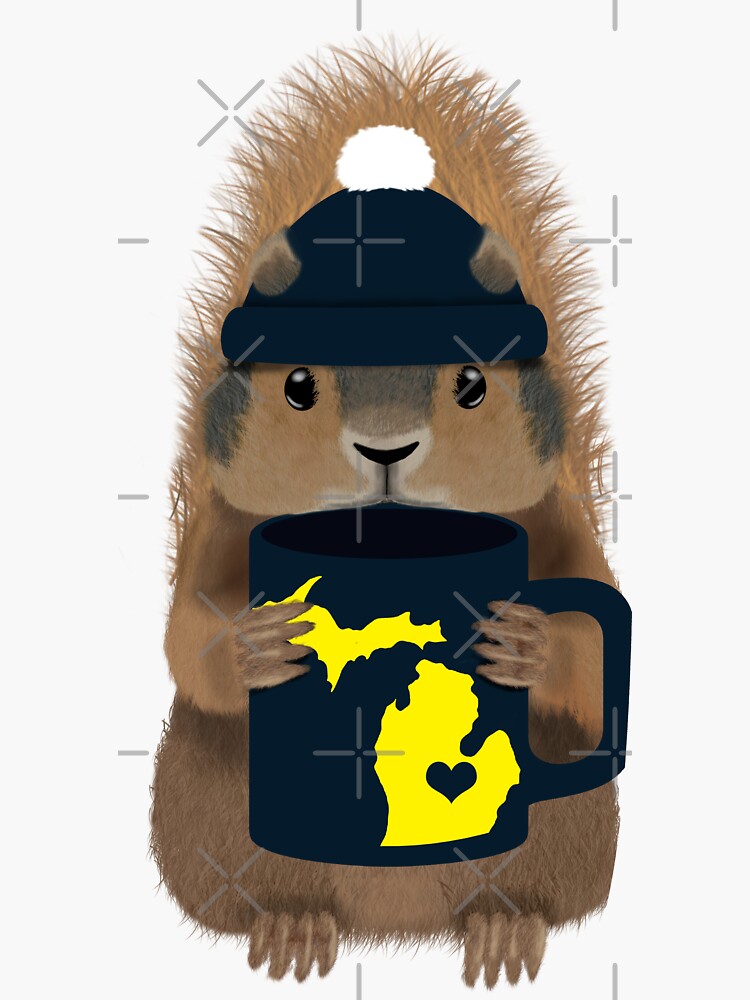 Squirrel with Ann Arbor Mug by KobiusDesigns