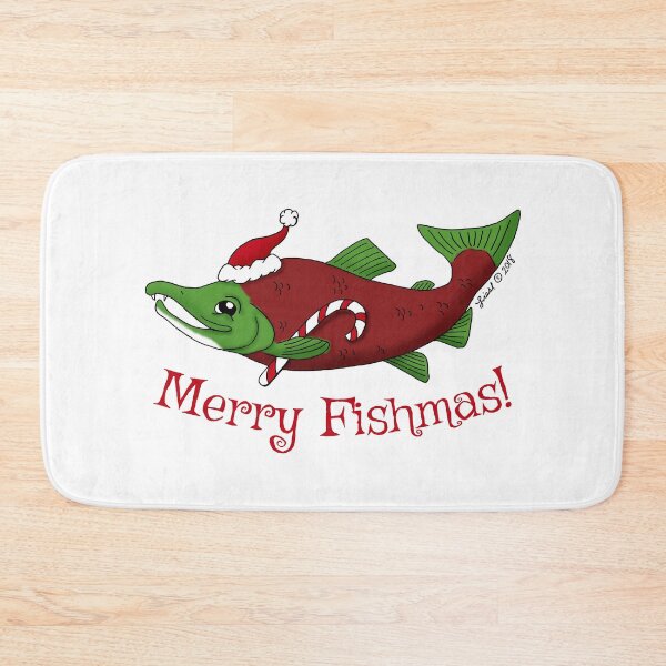 Item preview, Christmas Salmon designed and sold by sharkbait83.