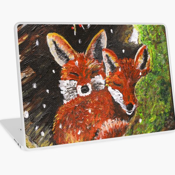 Little Foxes Napping Laptop Skin