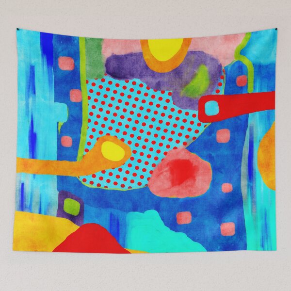 Item preview, Turquoise Blue Abstract Art 2016 designed and sold by rupydetequila.
