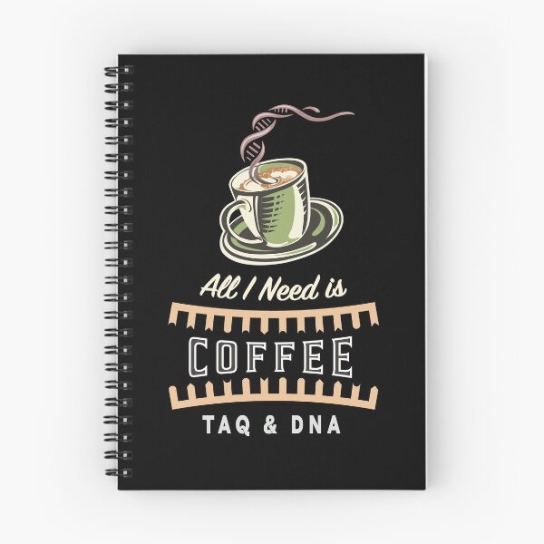 Item preview, PCR DNA Design for Scientists - All I Need is Coffee Taq and DNA  with double helix steam vapour trail designed and sold by Zit-Zat-Zot.