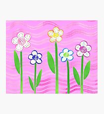 Freckled Floral Garden Photographic Print