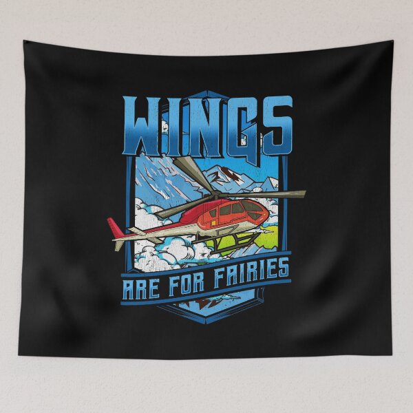Item preview, Wings Are For Fairies Helicopter Pilot Flying Pun designed and sold by perfectpresents.