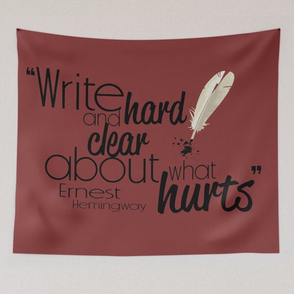 Item preview, Ernest Hemingway Writing Quote designed and sold by Lennox Emery.