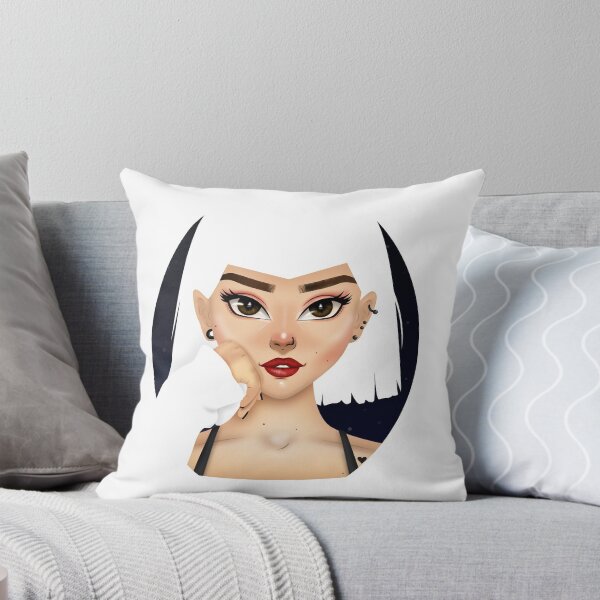 Item preview, cool girl portrait white hair tattoo illustration designed and sold by NanaBalzan5.