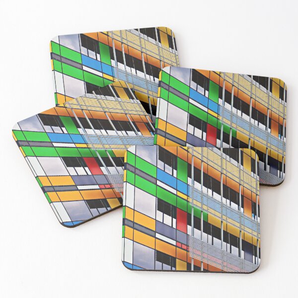 Item preview, The Rainbow Facade Of The NAB Building Stands Out In Melbournes Docklands Business District designed and sold by nickegglington.