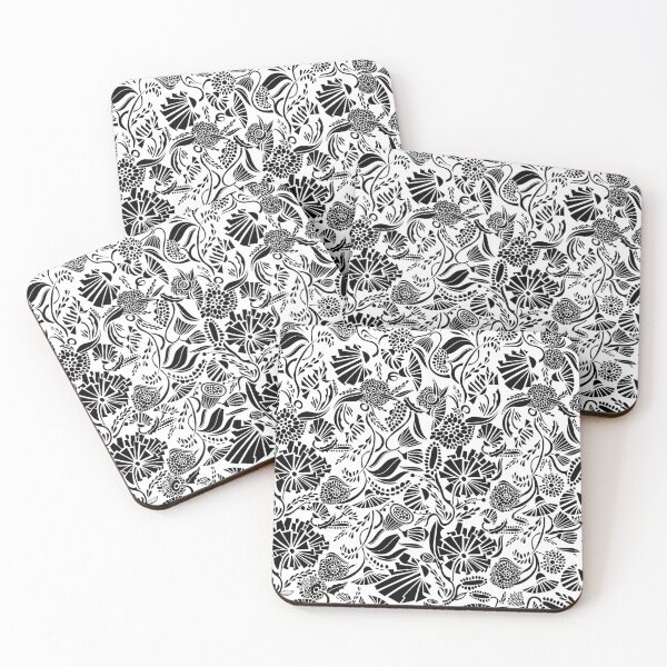 Item preview, Black & White Floral Garden designed and sold by Sketchbook Designs.