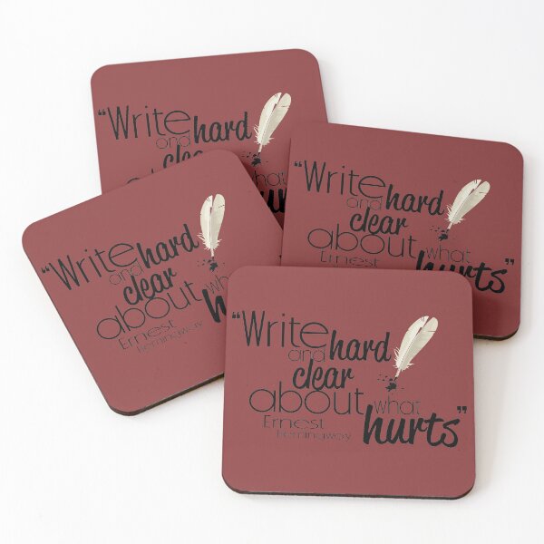 Item preview, Ernest Hemingway Writing Quote designed and sold by Lennox Emery.