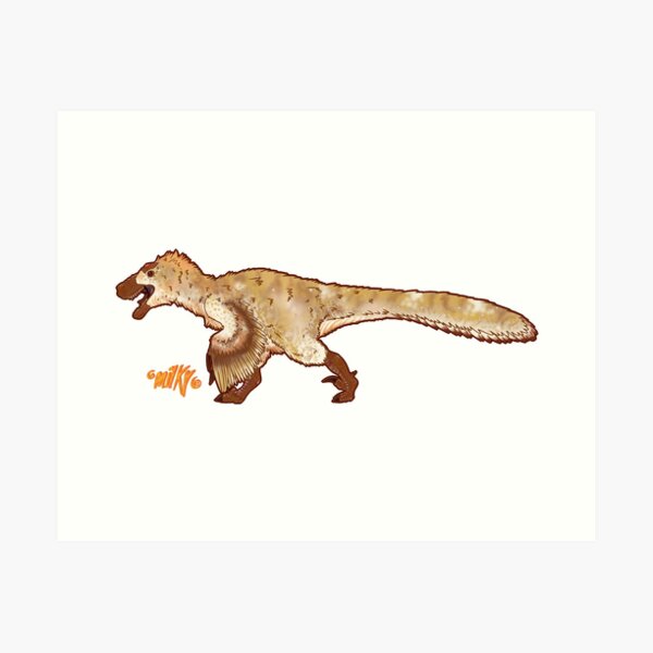 Milky the Utahraptor Art Print