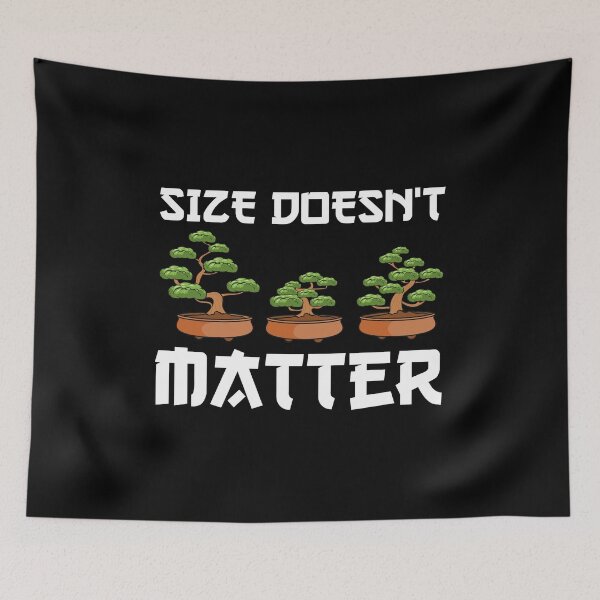 Item preview, Funny Size Doesn't Matter Small Bonsai Tree Plant designed and sold by perfectpresents.