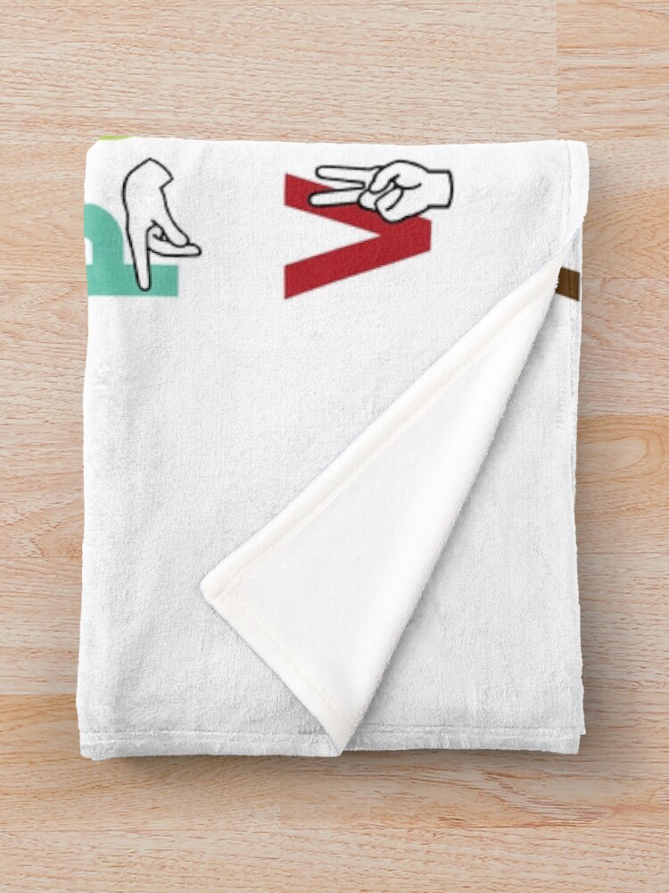 "Sign Language ASL Alphabet Forest Woodland" Throw Blanket by debiwennekes Redbubble