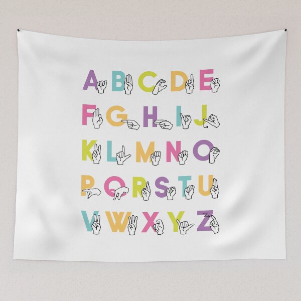 Item preview, ASL Alphabet Sign Language - Forever Pink designed and sold by Debi Chambers.