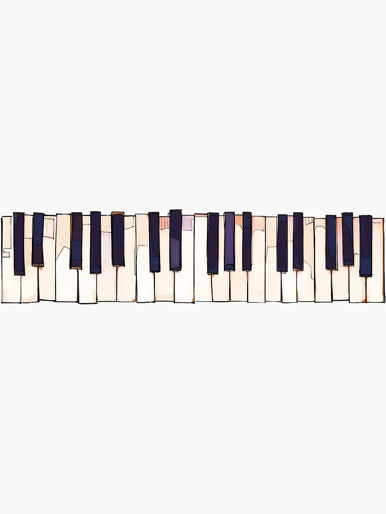 "piano" Sticker for Sale by noorbahzad Redbubble