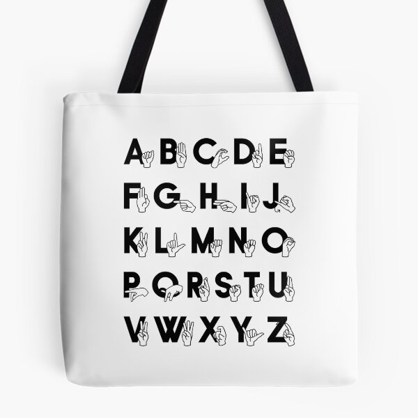 Item preview, ASL Sign Language Alphabet - Black designed and sold by Debi Chambers.