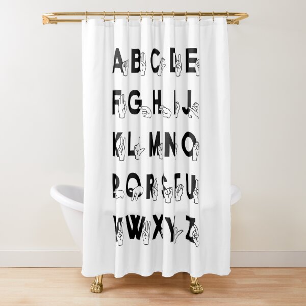 Item preview, ASL Sign Language Alphabet - Black designed and sold by Debi Chambers.