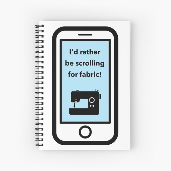 Sewing Scrolling for Fabric Spiral Notebook