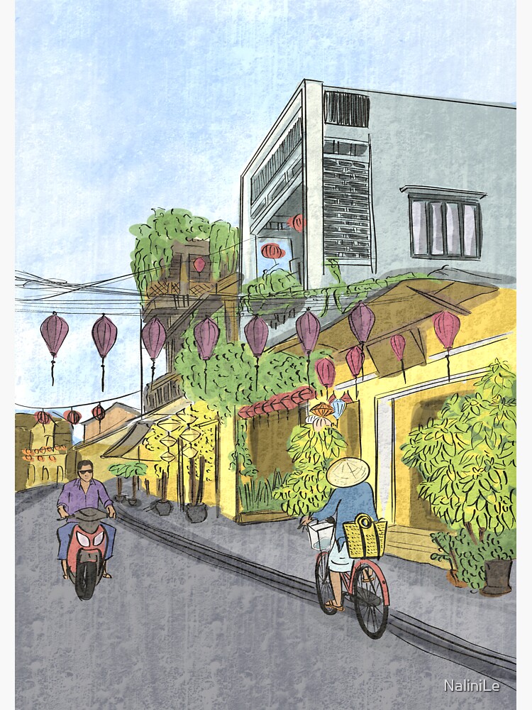 Hoi An street illustration by NaliniLe